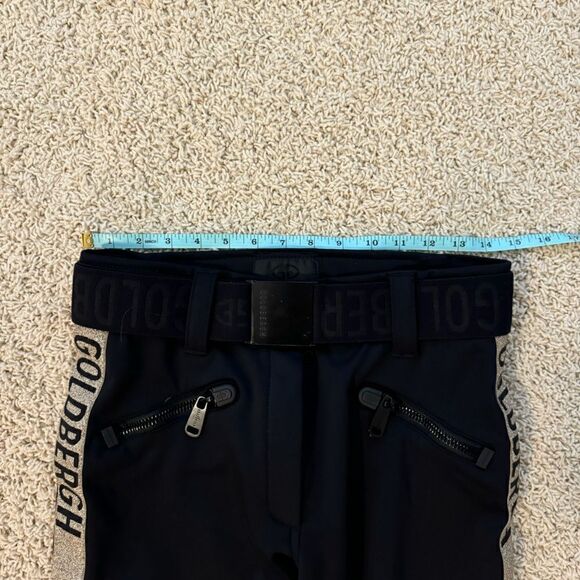 Goldbergh Rocky pippa Ski Pants Pippa Ski Pants Black Gold Logo Waterproof US 10 - Picture 5 of 8
